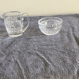 Elegant Clear Glass Serveware Set -Waterford???